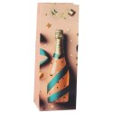 Torba Prezentowa Papierowa Na Butelkę Szampan Pastelowa 35 x 12 x 9 cm LEAN