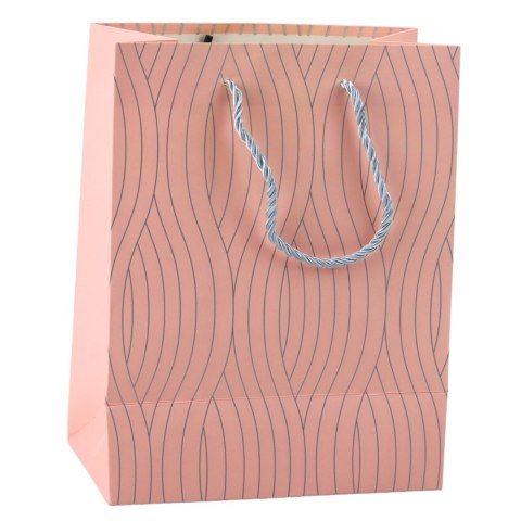 Torba Prezentowa Papierowa Srebrne Linie Faliste 23 x 18 x 10,5 cm LEAN Torba Prezentowa Papierowa Srebrne Linie Faliste 23 x 18 x 10,5 cm LEAN