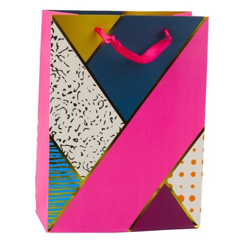 Torba Prezentowa Papierowa Wzory Geometryczne 23 x 18 x 10,5 cm LEAN Torba Prezentowa Papierowa Wzory Geometryczne 23 x 18 x 10,5 cm LEAN