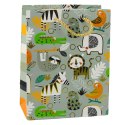 Torba Prezentowa Papierowa Zwierzęta Safari 23 x 18 x 10,5 cm LEAN