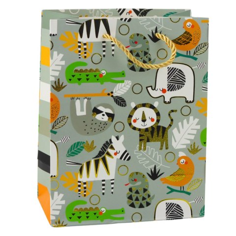 Torba Prezentowa Papierowa Zwierzęta Safari 23 x 18 x 10,5 cm LEAN Torba Prezentowa Papierowa Zwierzęta Safari 23 x 18 x 10,5 cm LEAN