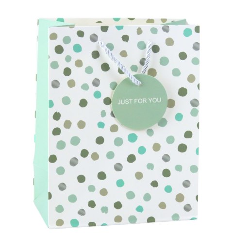 Torba Prezentowa Z Kropkami Napis Just For You 23 x 18 x 10,5 cm LEAN Torba Prezentowa Z Kropkami Napis Just For You 23 x 18 x 10,5 cm LEAN