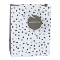 Torba Prezentowa Z Kropkami Napis Just For You 23 x 18 x 10,5 cm LEAN