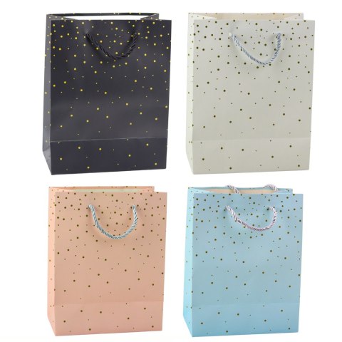 Torba Prezentowa Ze Złotymi Kropkami 23 x 18 x 10,5 cm LEAN Torba Prezentowa Ze Złotymi Kropkami 23 x 18 x 10,5 cm LEAN
