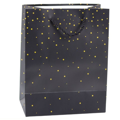 Torba Prezentowa Ze Złotymi Kropkami 23 x 18 x 10,5 cm LEAN Torba Prezentowa Ze Złotymi Kropkami 23 x 18 x 10,5 cm LEAN