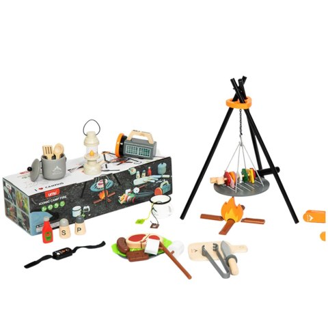 Zestaw Do Biwakowania Drewniany Ognisko Akcesoria 45 El LEAN Toys Zestaw Do Biwakowania Drewniany Ognisko Akcesoria 45 El LEAN Toys