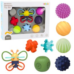 Zestaw Miękkie Piłki Sensoryczne Edukacyjne Motylek 8el LEAN Toys