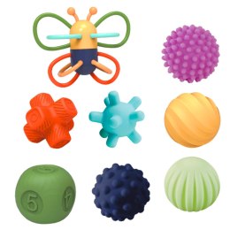 Zestaw Miękkie Piłki Sensoryczne Edukacyjne Motylek 8el LEAN Toys