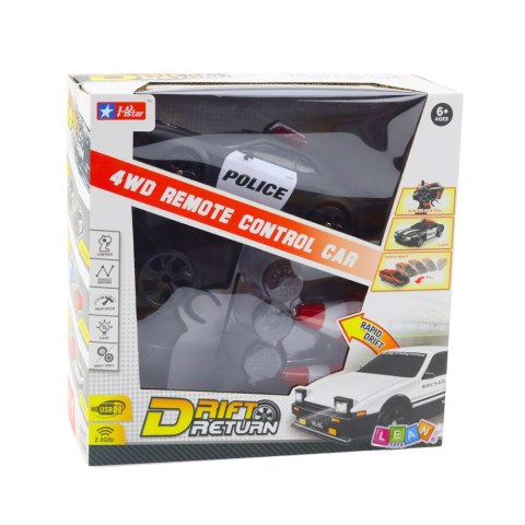 Auto Sportowe Do Driftu Wymienne Koła Zdalnie Sterowany RC 4WD Policja LEAN Sport Auto Sportowe Do Driftu Wymienne Koła Zdalnie Sterowany RC 4WD Policja LEAN Sport