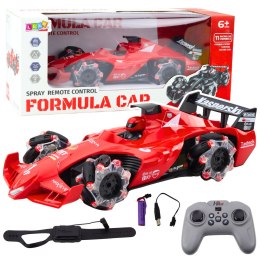 Auto Sportowe Wyścigówka Zdalnie Sterowana RC Efekt Dymu 2.4G Czerwona LEAN Toys