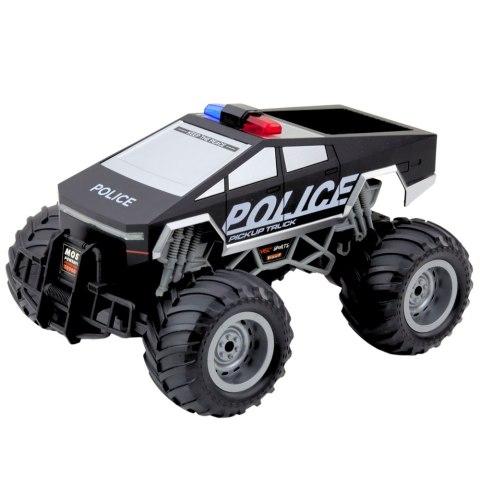 Auto Terenowe Policyjne Off-Road RC Zdalnie Sterowane Czarne 1:16 LEAN Toys Auto Terenowe Policyjne Off-Road RC Zdalnie Sterowane Czarne 1:16 LEAN Toys