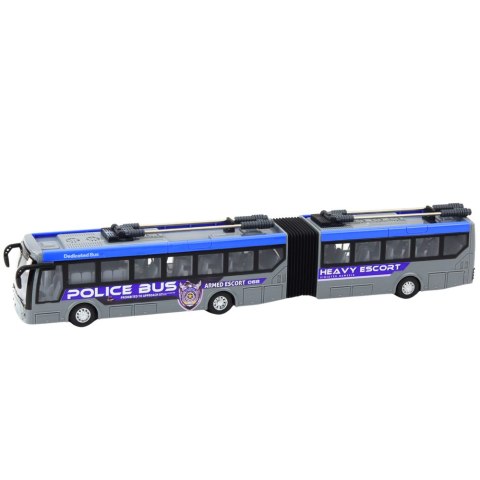 Autobus Policyjny Przegubowy Zdalnie Sterowany RC Światła Szary 1:32 LEAN Toys Autobus Policyjny Przegubowy Zdalnie Sterowany RC Światła Szary 1:32 LEAN Toys