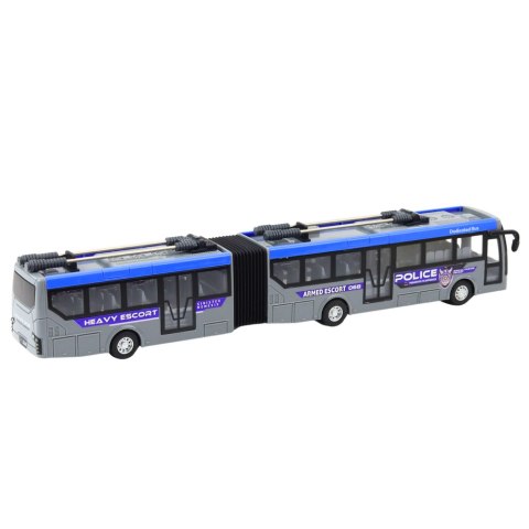 Autobus Policyjny Przegubowy Zdalnie Sterowany RC Światła Szary 1:32 LEAN Toys Autobus Policyjny Przegubowy Zdalnie Sterowany RC Światła Szary 1:32 LEAN Toys