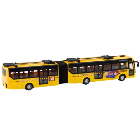 Autobus Szkolny Trolejbus Przegubowy Zdalnie Sterowany RC 1:32 Żółty LEAN Toys Autobus Szkolny Trolejbus Przegubowy Zdalnie Sterowany RC 1:32 Żółty LEAN Toys
