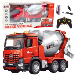 Betoniarka Budowlana Zdalnie Sterowana RC 2.4G 9CH Czerwona LEAN Toys