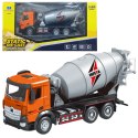 Betoniarka Pojazd Budowlany Metalowa Huina Pomarańczowa 1:50 LEAN Toys