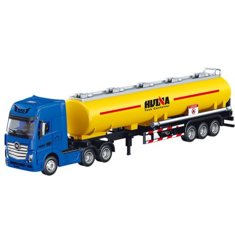 Ciężarówka Cysterna Metalowa Ruchome Elementy Żółta 1:50 HUINA Ciężarówka Cysterna Metalowa Ruchome Elementy Żółta 1:50 HUINA