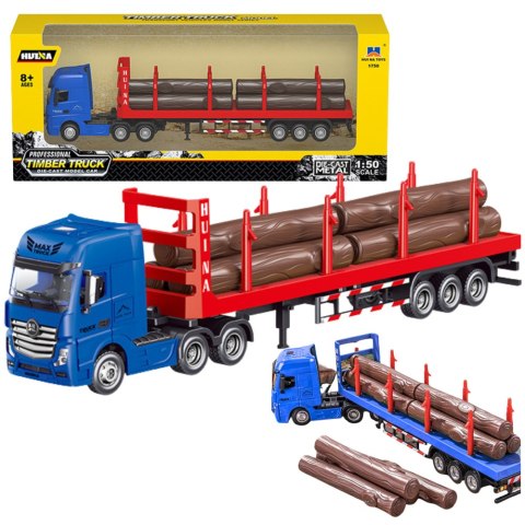 Ciężarówka Transport Drewna Metalowa Huina 1:50 Czerwona HUINA Ciężarówka Transport Drewna Metalowa Huina 1:50 Czerwona HUINA
