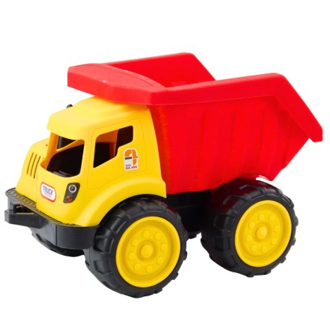 Duża Wywrotka Dla Dzieci Do Piasku Pojazd Budowlany Czerwono-Żółta LEAN Toys Duża Wywrotka Dla Dzieci Do Piasku Pojazd Budowlany Czerwono-Żółta LEAN Toys