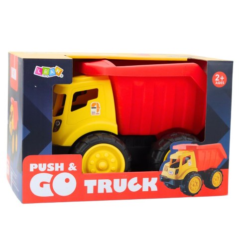 Duża Wywrotka Dla Dzieci Do Piasku Pojazd Budowlany Czerwono-Żółta LEAN Toys Duża Wywrotka Dla Dzieci Do Piasku Pojazd Budowlany Czerwono-Żółta LEAN Toys