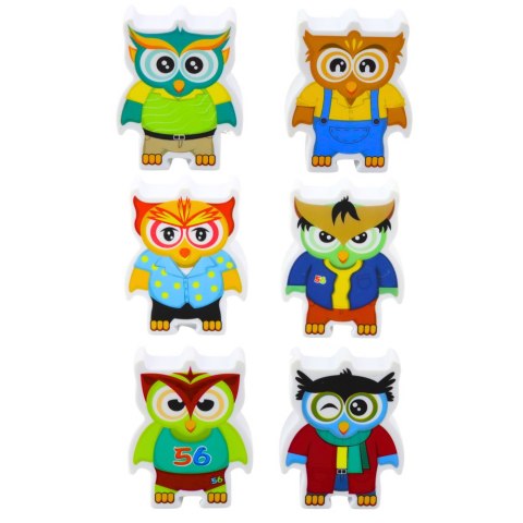 Gra Edukacyjna Sówki Układanka Zręcznościowa Logiczna Domino 18 szt. LEAN Toys Gra Edukacyjna Sówki Układanka Zręcznościowa Logiczna Domino 18 szt. LEAN Toys