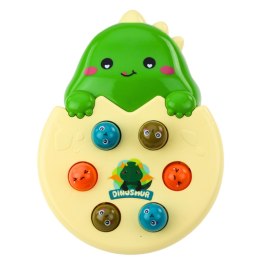 Gra Zrecznościowa Mini Whack A Mole Dinozaur W Jajku Zielony LEAN Toys