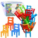 Gra Zręcznościowa Spadające Balansujące Krzesła 36 Elementów Kolorowe LEAN Toys