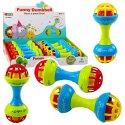 Grzechotka Gryzak Dla Niemowląt Hantelek Kolorowy LEAN Toys