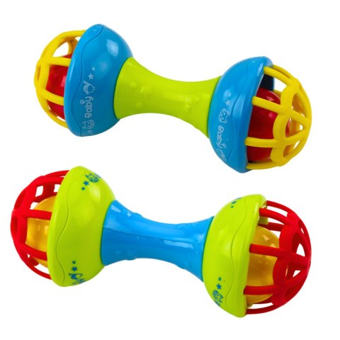Grzechotka Gryzak Dla Niemowląt Hantelek Kolorowy LEAN Toys Grzechotka Gryzak Dla Niemowląt Hantelek Kolorowy LEAN Toys