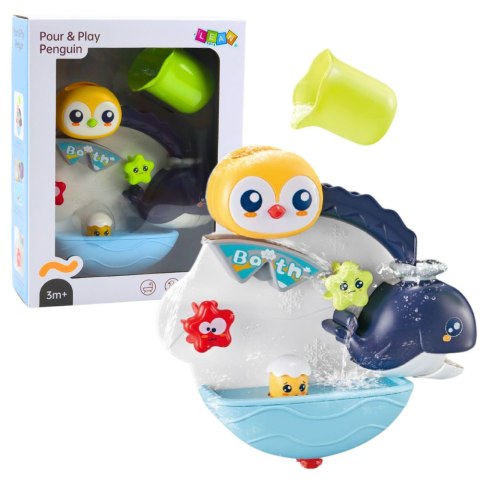 Interaktywna Zabawka Wodna Do Kąpieli Pingwin Wieloryb LEAN Toys Interaktywna Zabawka Wodna Do Kąpieli Pingwin Wieloryb LEAN Toys