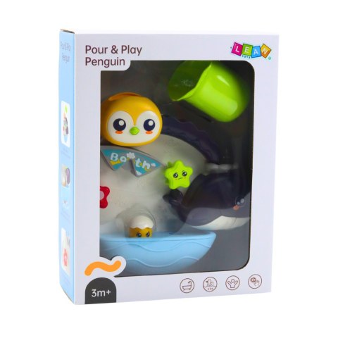 Interaktywna Zabawka Wodna Do Kąpieli Pingwin Wieloryb LEAN Toys Interaktywna Zabawka Wodna Do Kąpieli Pingwin Wieloryb LEAN Toys