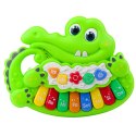 Interaktywne Pianinko Dla Malucha Światła Dźwięki Odgłosy Zwierząt Zielone LEAN Toys