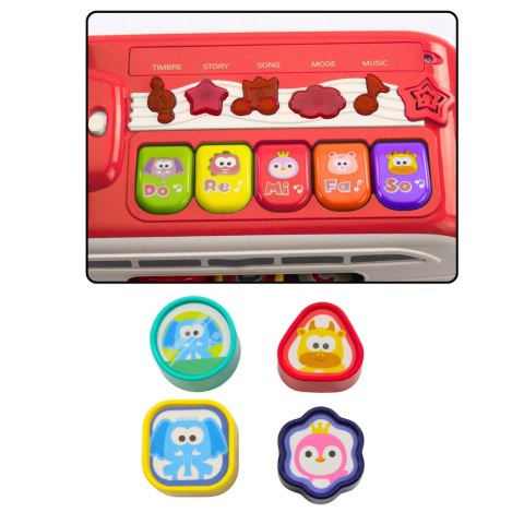 Interaktywny Autobus Edukacyjny Sorter Światła Dźwięki Czerwony LEAN Toys Interaktywny Autobus Edukacyjny Sorter Światła Dźwięki Czerwony LEAN Toys