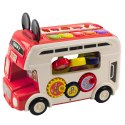 Interaktywny Autobus Edukacyjny Sorter Światła Dźwięki Czerwony LEAN Toys