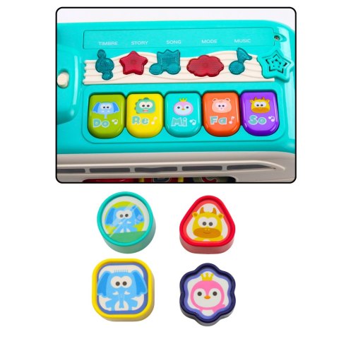 Interaktywny Autobus Edukacyjny Sorter Światła Dźwięki Turkusowy LEAN Toys Interaktywny Autobus Edukacyjny Sorter Światła Dźwięki Turkusowy LEAN Toys