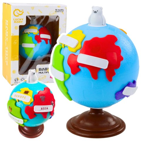 Interaktywny Globus Edukacyjny Dla Malucha Kontynenty Obrotowy LEAN Toys Interaktywny Globus Edukacyjny Dla Malucha Kontynenty Obrotowy LEAN Toys