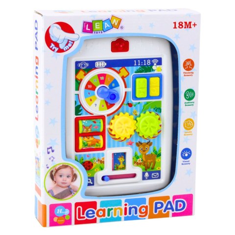 Interaktywny Tablet Edukacyjny Dla Malucha Światła Dźwięki LEAN Toys Interaktywny Tablet Edukacyjny Dla Malucha Światła Dźwięki LEAN Toys