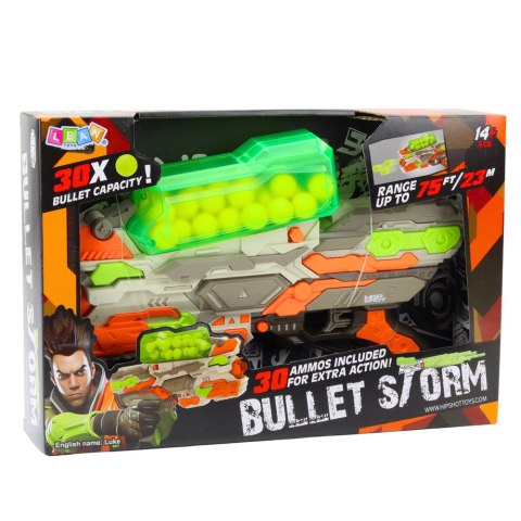Karabin Broń Na Miękkie Kulki Piankowe 30szt Zasięg 23m LEAN Toys Karabin Broń Na Miękkie Kulki Piankowe 30szt Zasięg 23m LEAN Toys