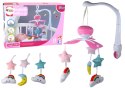 Karuzela Do Łóżeczka Klips Uniwersalny Pluszowe Zawieszki Różowa LEAN Toys