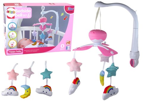 Karuzela Do Łóżeczka Klips Uniwersalny Pluszowe Zawieszki Różowa LEAN Toys Karuzela Do Łóżeczka Klips Uniwersalny Pluszowe Zawieszki Różowa LEAN Toys