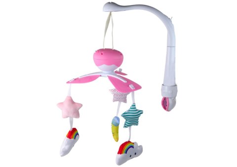 Karuzela Do Łóżeczka Klips Uniwersalny Pluszowe Zawieszki Różowa LEAN Toys Karuzela Do Łóżeczka Klips Uniwersalny Pluszowe Zawieszki Różowa LEAN Toys