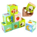 Klocki Edukacyjne Kostki Kolorowe Literki Zwierzątka Nauka 8ele. LEAN Toys