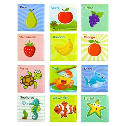 Klocki Edukacyjne Kostki Kolorowe Literki Zwierzątka Nauka 8ele. LEAN Toys Klocki Edukacyjne Kostki Kolorowe Literki Zwierzątka Nauka 8ele. LEAN Toys