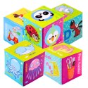 Klocki Kostki Kolorowe Edukacyjne Literki Zwierzątka Nauka 8ele. LEAN Toys