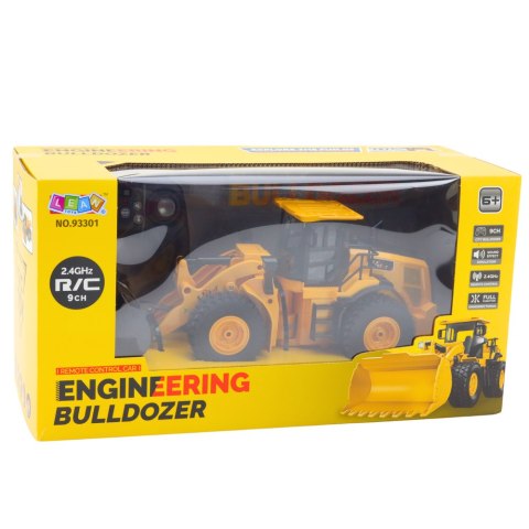 Koparka Buldożer Zdalnie Sterowany RC 2.4G 9CH Żółty LEAN Toys Koparka Buldożer Zdalnie Sterowany RC 2.4G 9CH Żółty LEAN Toys