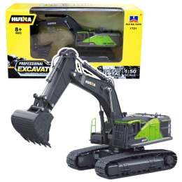 Koparka Gąsienicowa Metalowa Huina Zielona 1:50 HUINA