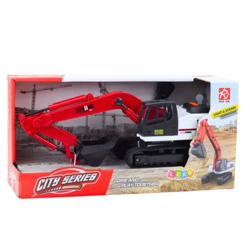 Koparka Gąsienicowa Ruchoma Łyżka Obrotowa Kabina 360° 1:14 LEAN Toys Koparka Gąsienicowa Ruchoma Łyżka Obrotowa Kabina 360° 1:14 LEAN Toys
