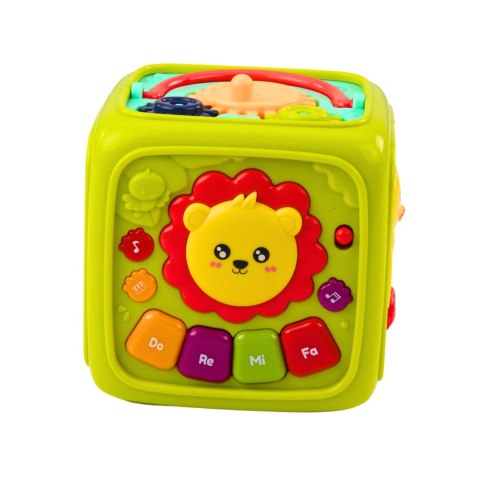 Kostka Edukacyjna Interaktywna Dla Malucha Lew Zielona LEAN Toys Kostka Edukacyjna Interaktywna Dla Malucha Lew Zielona LEAN Toys