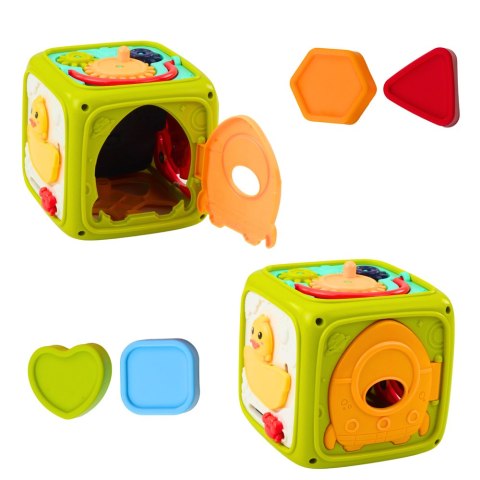 Kostka Edukacyjna Interaktywna Dla Malucha Lew Zielona LEAN Toys Kostka Edukacyjna Interaktywna Dla Malucha Lew Zielona LEAN Toys