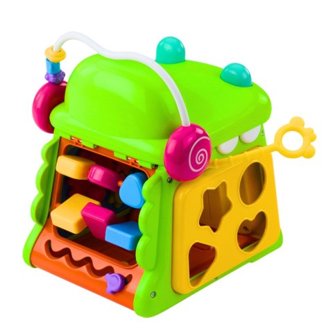 Kostka Edukacyjna Interaktywna Sorter Pianinko Sensoryczny Krokodyl LEAN Toys Kostka Edukacyjna Interaktywna Sorter Pianinko Sensoryczny Krokodyl LEAN Toys